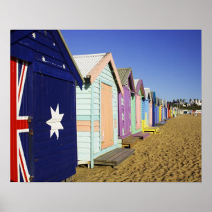 Poster Caixas de Banho, Praia de Middle Brighton, Porto