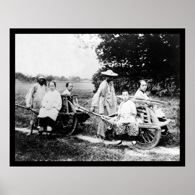 Póster Caixas de rodas de passageiros China 1910 (Frente)