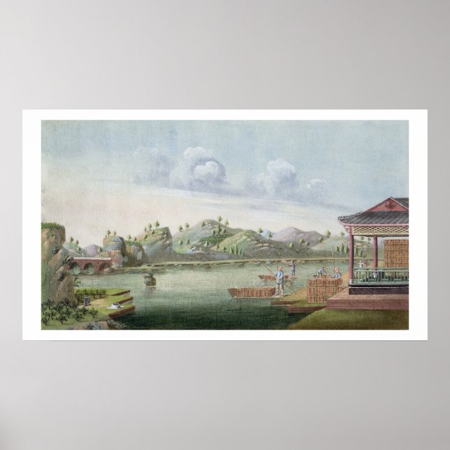 Póster Caixas de transporte de chá (m/c em papel) (Frente)