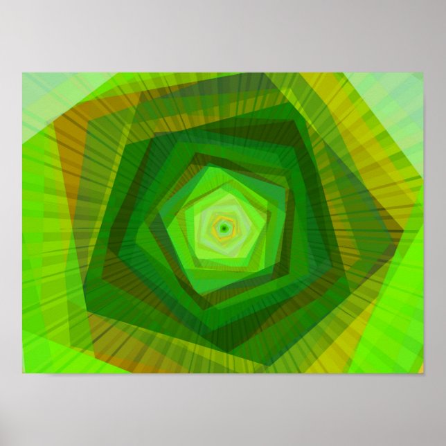 Póster Caixas Legal Abstrato de Arte Fractal (Frente)