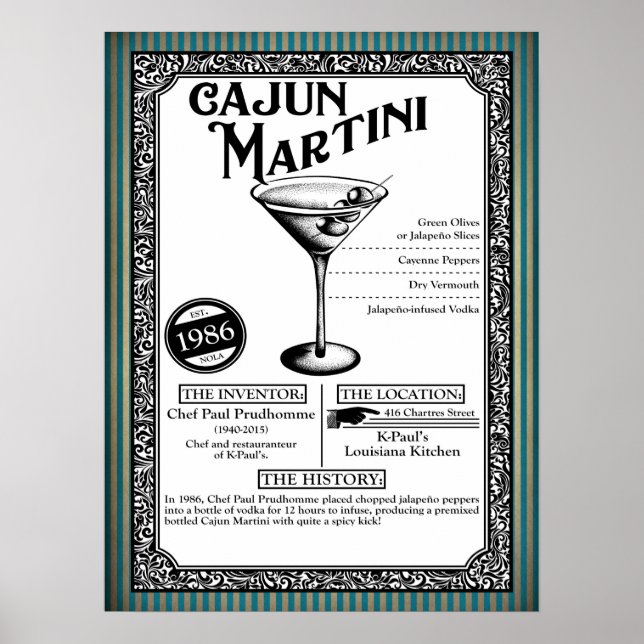 Poster Cajun Cocktail (Frente)