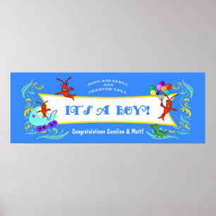 Póster Cajun Critters Baby Boy Banner