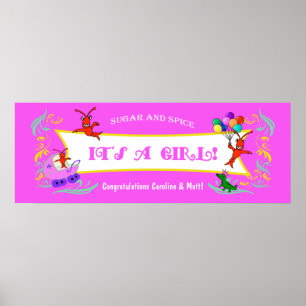 Poster Cajun Critters Baby Girl Banner