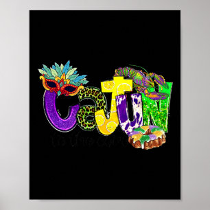 Poster Cajun Para O Núcleo Mardi Mardi Gras Louisiana Car
