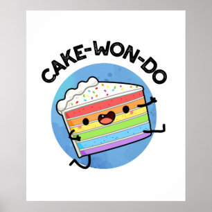 Poster Cake-won-do Funny Taekwondo Cake Pun