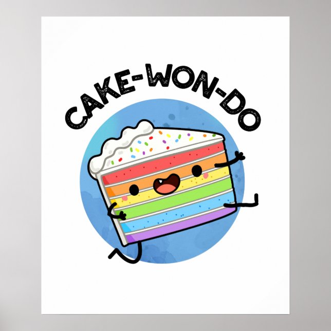 Poster Cake-won-do Funny Taekwondo Cake Pun (Frente)