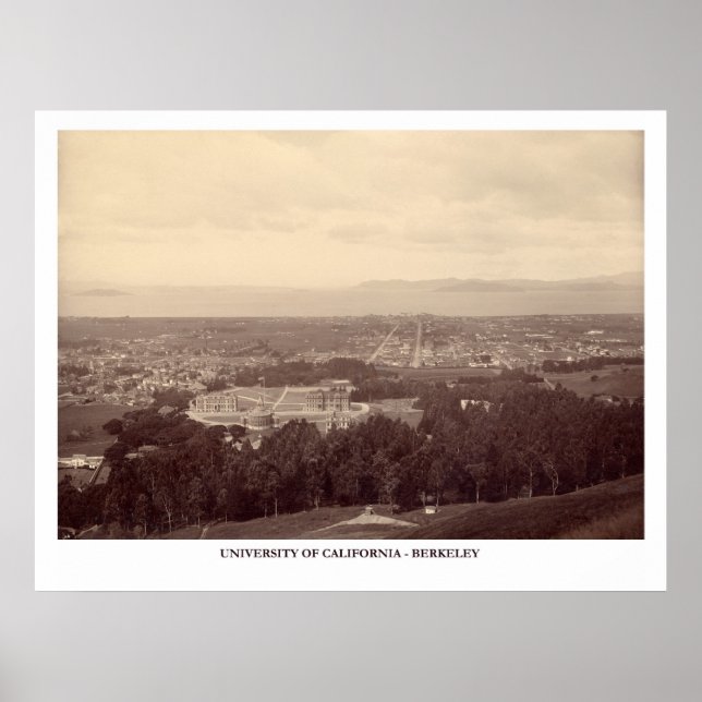 Póster Cal Berkeley Campus Foto 1888 (Frente)