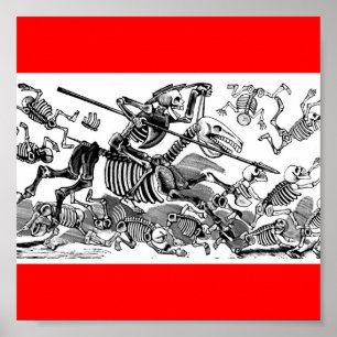 Póster "Calavera de Don Quixote" cerca de 1900's
