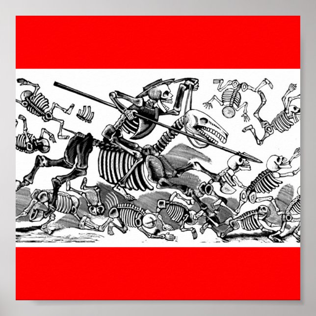 Póster "Calavera de Don Quixote" por volta do início dos  (Frente)