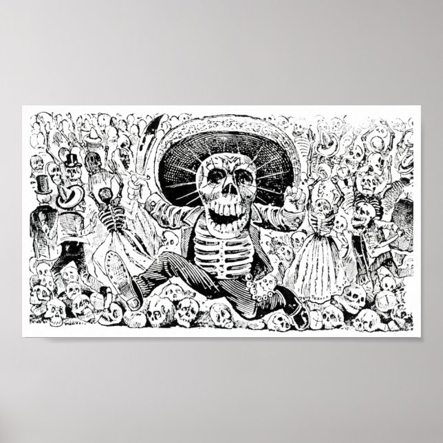 Poster Calavera Oaxaqueña por José Guadalupe Posada 1903 (Frente)