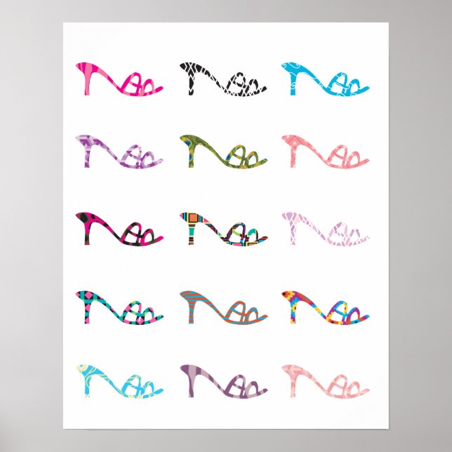 Póster Calçados de padrão (Frente)