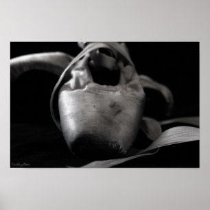 Poster Calçados Grunge BW Pointe (Balé)