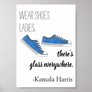 Poster Calçados Vestidos Senhoras Há Glass Kamala Harri