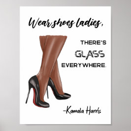 Poster Calçados vistas Senhoras Ali está Glass Kamala Har