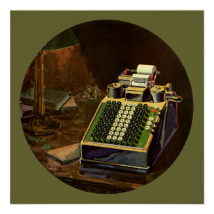 Póster Calculadora Contabilística do Comptomômetro da Vin