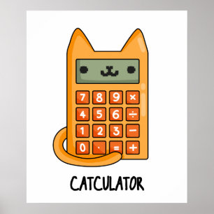 Poster Calculadora Funny de Gato
