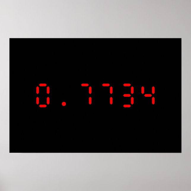 Poster Calculadora LED Olá | 0,7734 (Frente)