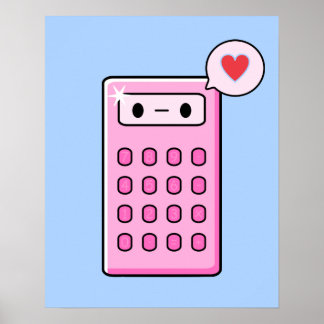 Póster Calculadora Love