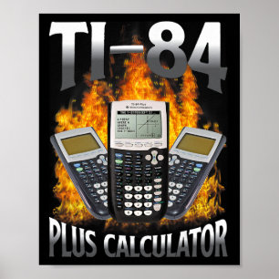 Poster Calculadora Ti-84 Plus Professor de Matemática Eng