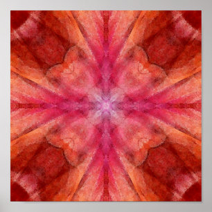 Póster caleidoscope vermelho