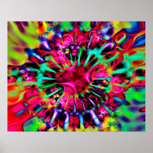 Poster Caleidoscópio Apofílise Arte Fractal - I