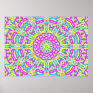 Poster Caleidoscópio Colorido 01