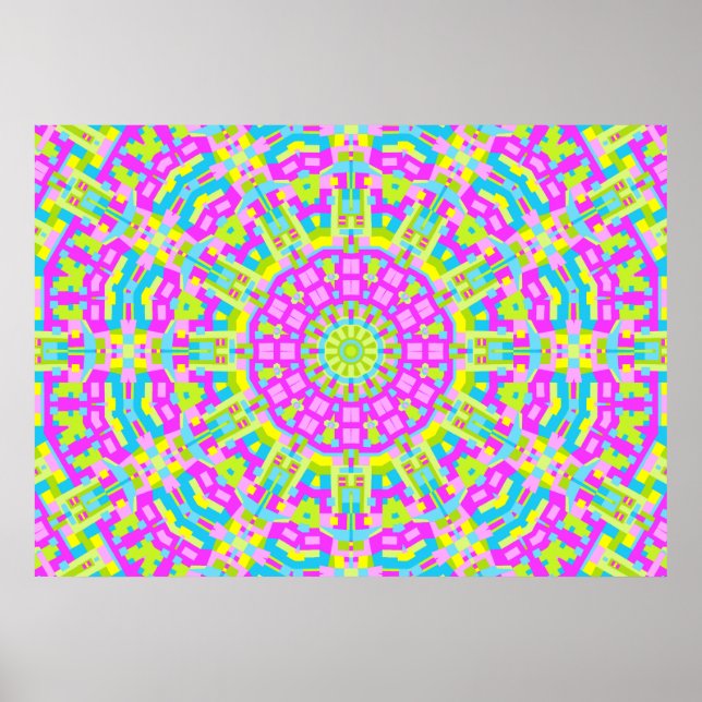 Poster Caleidoscópio Colorido 01 (Frente)