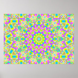 Póster Caleidoscópio Colorido 02