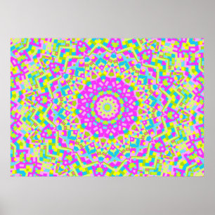 Poster Caleidoscópio Colorido 08