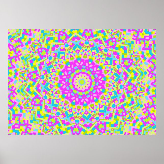 Poster Caleidoscópio Colorido 08 (Frente)