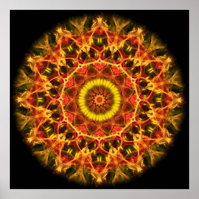 Póster Caleidoscópio com brilho (Frente)