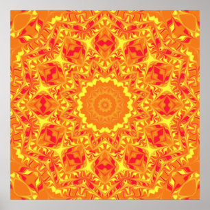 Poster Caleidoscópio da flor do fogo