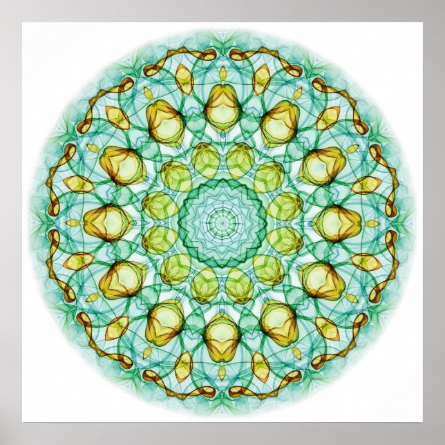 Poster Caleidoscópio de árvores de pera (Frente)