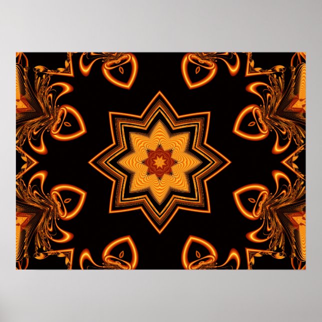 Poster Caleidoscópio Estrela de Cobre (Frente)