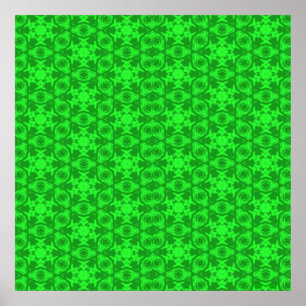 Póster Caleidoscópio Verde