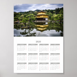 Poster Calendar Moderno Cheio Ano 2020 Viagem e Cidade