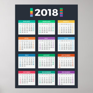 Poster Calendário 2018