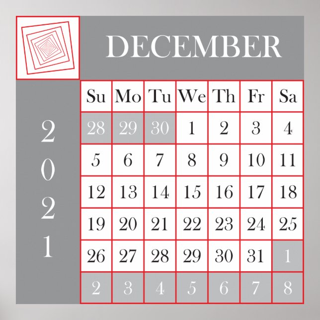 Poster calendário 2021 dezembro (Frente)