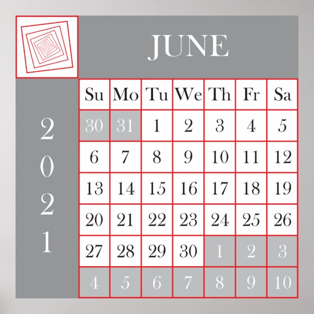 Poster calendário 2021 junho (Frente)