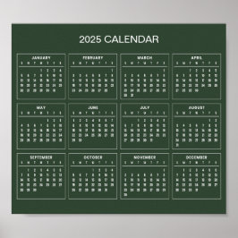 Poster Calendário 2025 Simples E Elegante | Pôster