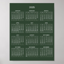 Poster Calendário 2025 Simples Mas Elegante |