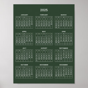 Poster Calendário 2025 Simples Mas Elegante   