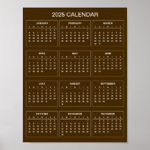 Calendário 2025 Simples Mas Elegante | 