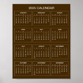 Poster Calendário 2025 Simples Mas Elegante | 