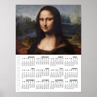 Poster Calendário 2026, Grande, Mona Lisa/ Leonardo da Vi