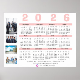 Poster Calendário 2026 Multi Foto Presente de Natal Corpo