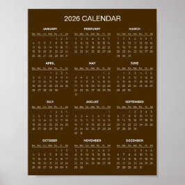 Poster Calendário 2026 Simples Mas Elegante | 