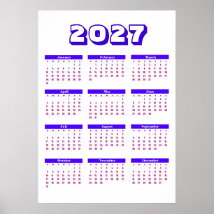 Poster Calendário 2027