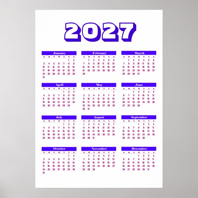 Poster Calendário 2027 (Frente)