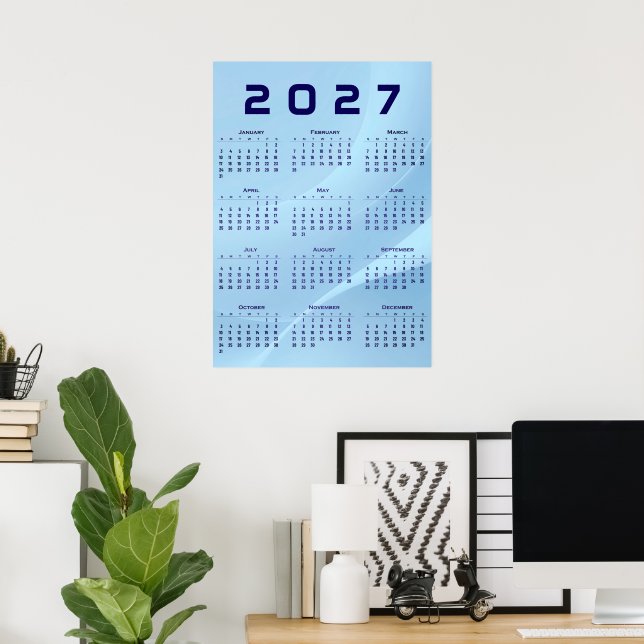 Poster Calendário 2027 (Escritório em casa)
